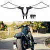 Black 8mm/10mm Motorcycle Spear Blade Rear View Side Mirrors for