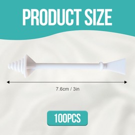 100 Pcs Nose Wax Sticks, Disposable Nose Hair Removal Sticks, 2-in-1 Plastic Nose Waxing Sticks for Nose, Eyebrow, Facial Hair Cleaning