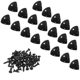 Kemcatui 20Pcs Black Metal Corner Protectors, 7/8 Inch, Suitable for DIY Projects, Furniture, Cabinets, Jewellery Boxes