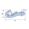 Quick Release Snap Hook with Fixed Eye Size 0 (55MM