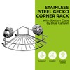 Blue Canyon Gecko Corner Rack, Shower Caddy with Vacuum Suction,