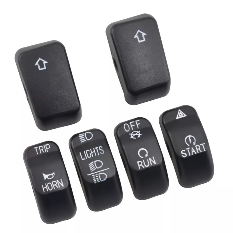 Trichtu Mount 6x Hand Control Black Switch Cap Kit For
