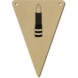 5 x 140mm 'American Flag Lipstick' Wooden Bunting Flags (BN00088711)