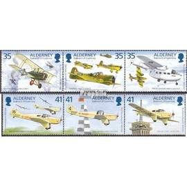 united kingdom - Alderney 83-88 triple strip (complete.issue.) unmounted mint/never hinged ** MNH 1995 100. Birthday Thommy Rose (Stamps for collectors) Airplanes/Balloons/Zeppelins/Aviation