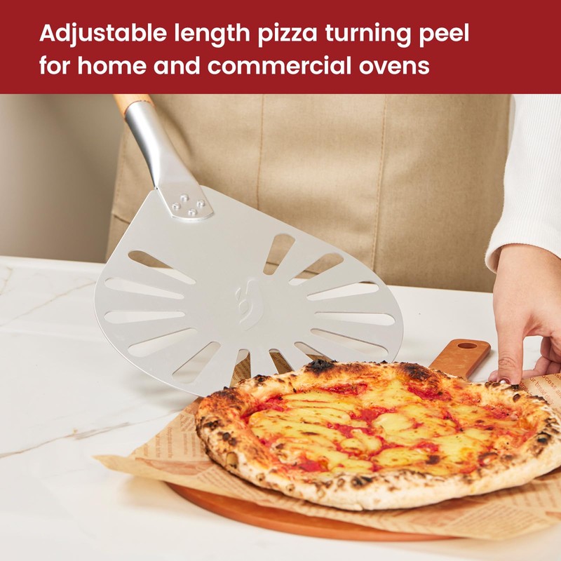 ROCKSHEAT 9 Inch Pizza Peel - Anodized Aluminum Pizza Transfer