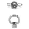 QWORK Lifting Eye Nut, 4 Pack, 1/4" UNC Marine Grade