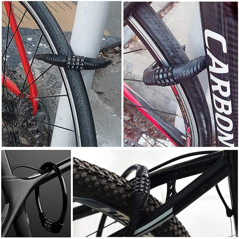4-Digit Combination Bicycle Lock 65cm