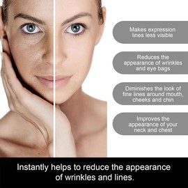 2 Piezas Crema De Estiramiento Facial InstantáNeo,SéRum Reafirmante Para El Cuello Los Ojos,Tensor Facial,Sueros Faciales Rellenadores,Reduce Los Poros,Bombea LíNeas Finas,Reduce El Aceite Skincare