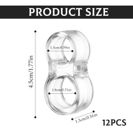 12Pcs Door Handle Protectors, Transparent Door Handle Stopper, Figure 8 Door Handle Cover, Tough Soft Door Bumper for Cushioning and Protecting Walls and Babies from Being Scared