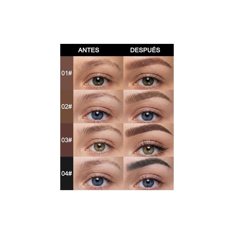 Erinde Lápiz Cejas Líquido Resistente Agua Efecto Microblading