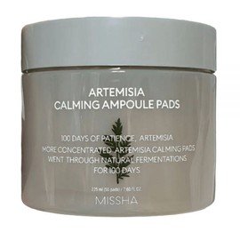 Missha Hypoallergenic Moisture Supply Artemisia Soothing Ampoule Pads 50 sheets / 미샤 저자극 수분공급 개똥쑥 진정 앰플 패드 50매