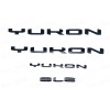 GMC Gloss Black Door Rear Yukon Emblems Letters kit 2021-2024
