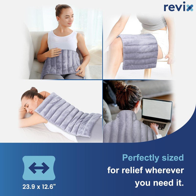 REVIX Extra Large Microwave Heating Pad for Back with Moist