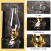 Cywinfow Lantern Kerosene Lamp Vintage Kerosene Lamp L392G (Green-Gold)