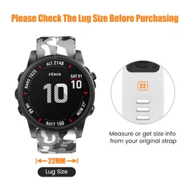 Replacement For Garmin Fenix 6 Pro/6/7/5/5 Plus Strap, 22mm Quick Release Watch Strap for Forerunner 945/965/935/955/745, Approach S60/ S62/Instinct/Instinct 2