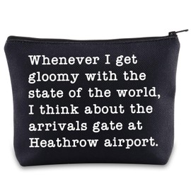 JNIAP Love Movie Makeup Bag Love Movie Inspired Gifts David The Prime Minister Gifts Love Movie Quote Zipper Bag, Whenever I mb, Fit