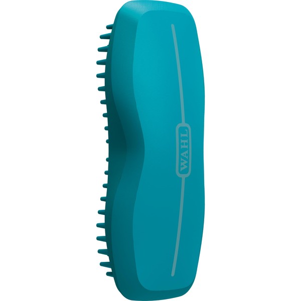 WAHL Professional Animal Equine Grooming Rubber Curry Horse Brush (#858712) - Ergonomic Horse Curry Comb - Horse Brush to Remove Dirt, Mud & Hair - Horse Grooming Brush - Turquoise