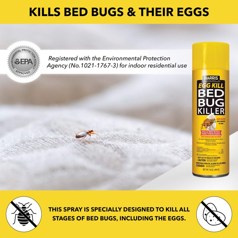 Harris Bed Bug and Egg Killer, 16oz Aerosol Spray |