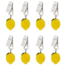 PH PandaHall 8pcs Tablecloth Weights Hangers Lemon Shaped Table Cover Weight Clips Lemon Pendant Table Cloth Weights for Outdoor Picnic Tables Garden Party