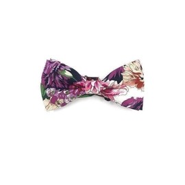 Men's Floral Bow Tie (PRE-TIED) MYTIESHOP Great for Weddings, Elopement, Wedding Shoot, Photography, gifts., Cleo, Medium