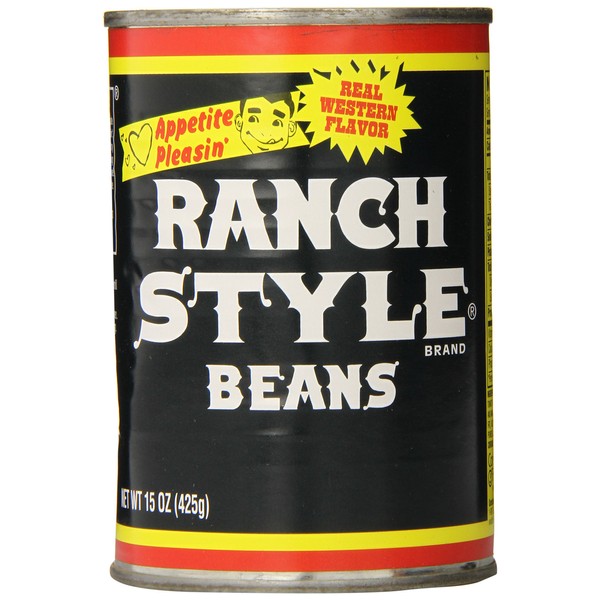 Ranch Style Canned Pinto Beans, Real Western Flavor, 15 Ounce,12 Count