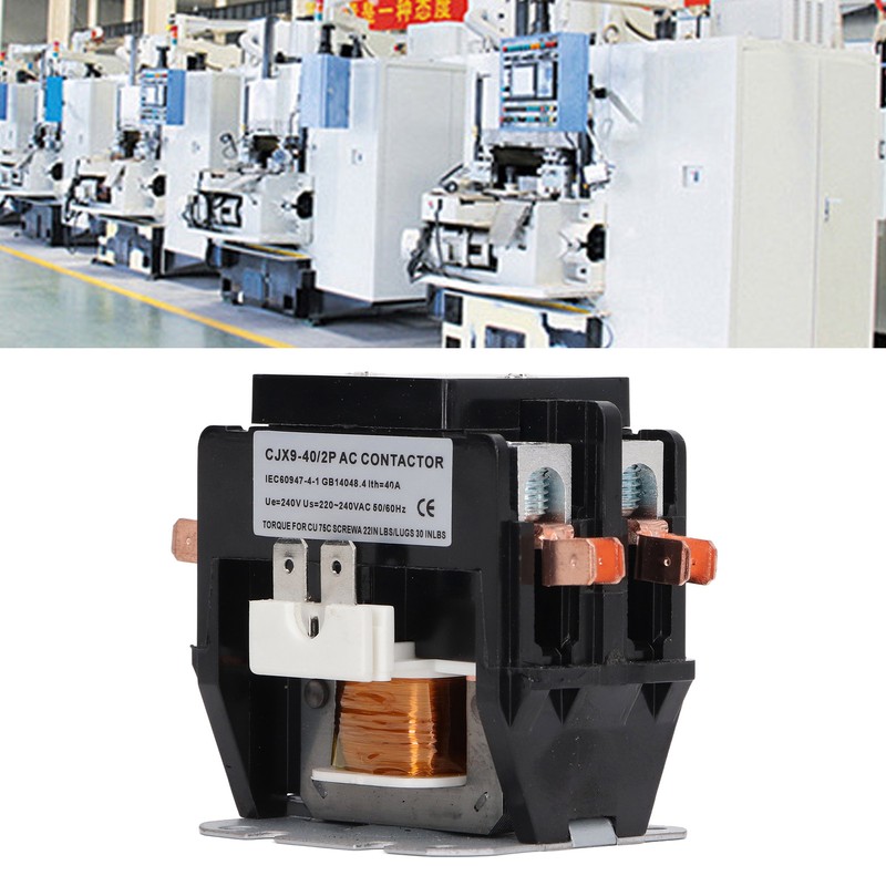 CJX9 40 2P 40A AC Contactor PP Shell Silver Alloy