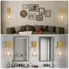 BlesULuk Raindrop Brass Crystal Wall Sconce: Clear Solid Indoor Sconces