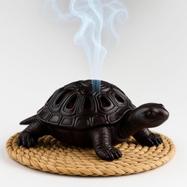 Metal Turtle Incense Burner for Sticks, Cones & Coils – Bronze Colour Zinc Alloy Incense Holder with Removable Lid, Decorative Home Ornament for Relaxation, Meditation, Yoga, Aromatherapy & Gifts