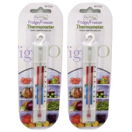 2 Pack Fridge Freezer Thermometer Temperature Checker Hanging Hook Kitchen