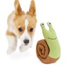 Snail Squeaky Dog Toys Polyester Teething Puzzle Interactive Puppy Chew