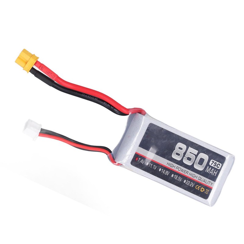 850mAh 75C High Rate Lipo Batteries Li Ion Battery Pack