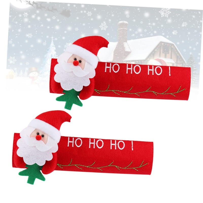 BUGUUYO Christmas Fridge Door Handle Covers 2pcs Decorative Handle Protectors