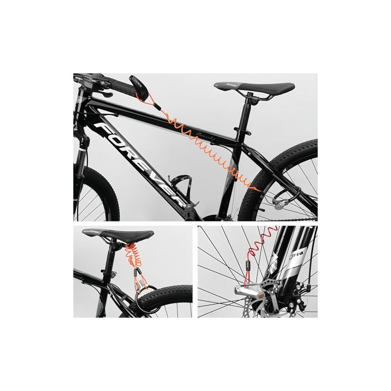 Brake Disc Lock with Reminder Cable for Theft Protection, Stretchable