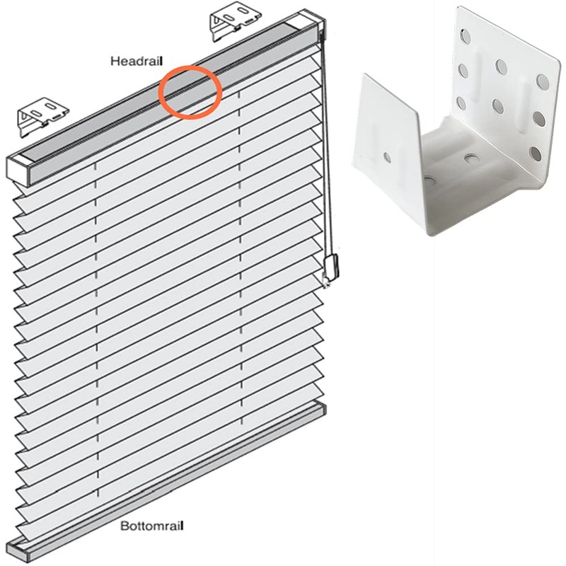 2pcs 1.5 inch Center Support Bracket White Color Head Track