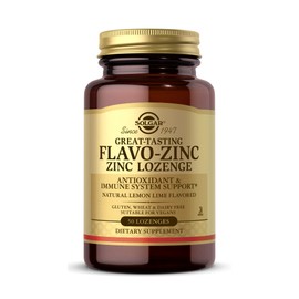 Solgar Flavo-Zinc Lozenges - Pack of 50 - Seasonal Immune Support - Healthy Skin Hair and Nails - for Increased Energy - Vegan and Gluten Free, Gold