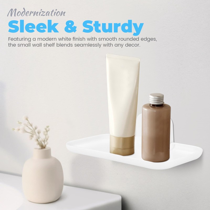 Diakey 2 Pack Foldable Bedside Shelf Wall Mount, Adhesive Floating