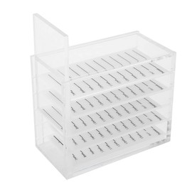Eyelash Storage, Lash Storage Organizer Fake Lashes Storage 5 Layers Plastic Eyelash Storage Box Makeup Organizer Grafting Eyelashes Glue Pallet Holder