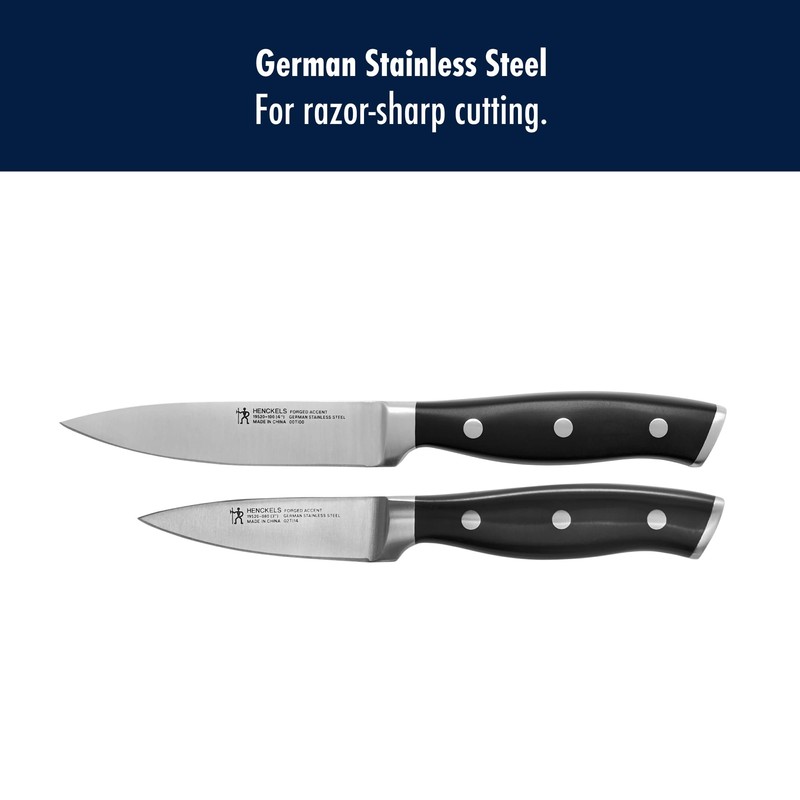 HENCKELS Forged Accent Razor-Sharp 2-pc Paring Knife Set, German Engineered
