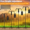 OZMI Double Shepherds Hook for Outdoor, 94 Inch Adjustable Heavy