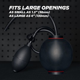 AutoLine Pro Best Ranked Bladder Adapter 2.0 | Automotive Smoke Testing 1.5 to 6" (38-152mm) Diameter Openings | 3-in-1 Functions as Bladder, Inflatable Plug, and Smoke Diffuser for Water Leak Testing