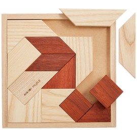 Toy Box Ikaros Animal Viewing Puzzle, Avolo, 8.5 x 8.8 x 1.1 inches (21.5 x 22.3 x 2.9 cm), Wood