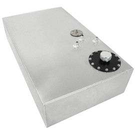 GXYWADY 17 Gallon 64L Top Feed Aluminum Fuel Cell Gas Tank+Cap+Level Sender Replacement for Racing Street Drift Strip