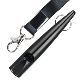 PrideDogs Dog Whistle with Whistle Strap - Perfect for Dog Training - High Frequency - Black