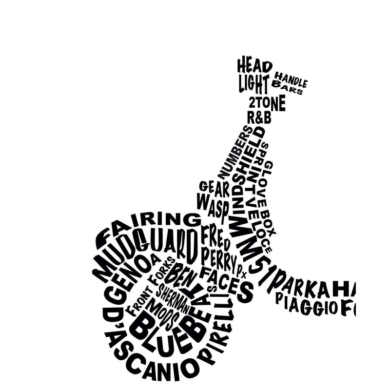 "Vespa Scooter" A limited edition signed print, mounted ready for