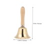 Gatuida 2pcs Solid Brass Hand Bell with Wooden Handle Loud