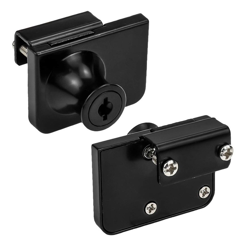 LC LICTOP Zinc Alloy No Drill Glass Door Lock Double