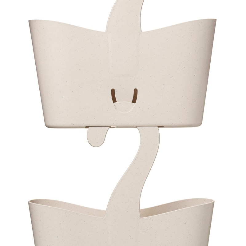 TATAY Shower basket with hooks, polypropylene, 100% recycled materials, multifunctional
