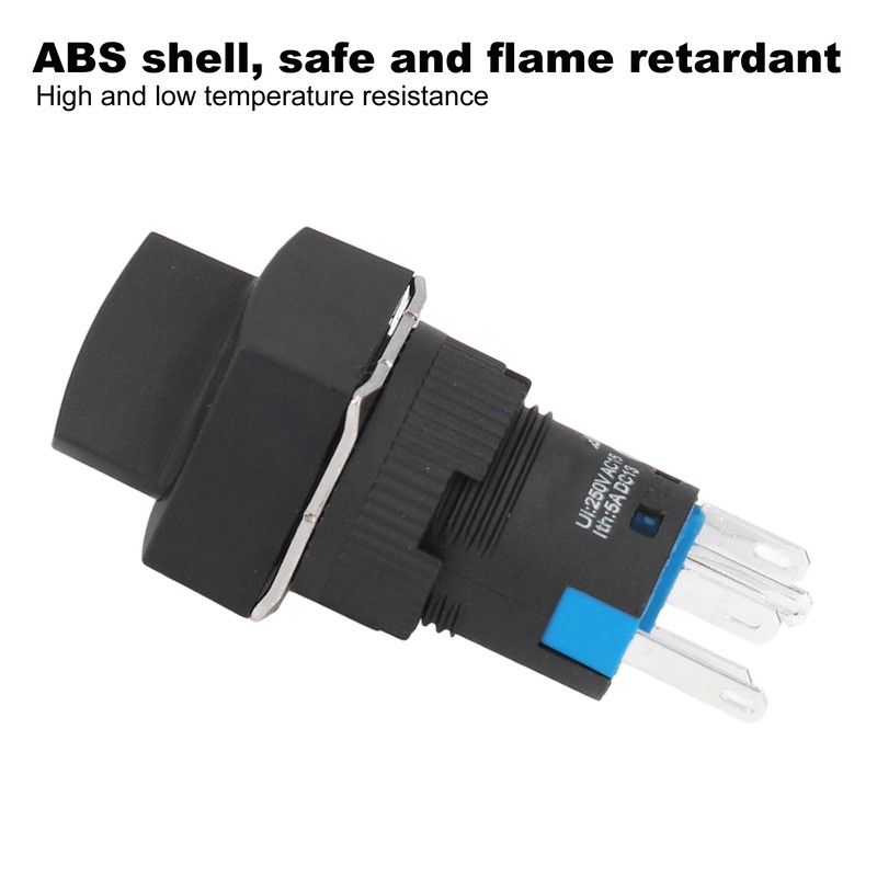 25PCS 16mm Square 5 Pin Knob Select Switch Self Locking