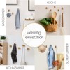 luXva® Bamboo Wall Hooks, Pack of 5, Natural Wooden Coat