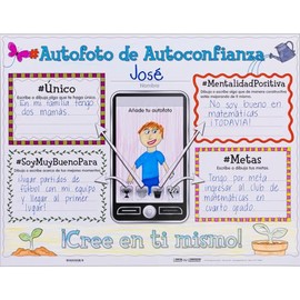 Ready-to-Decorate Spanish Growth Mindset Proud of My #Selfie Posters (#Autofoto de Autoconfianza)